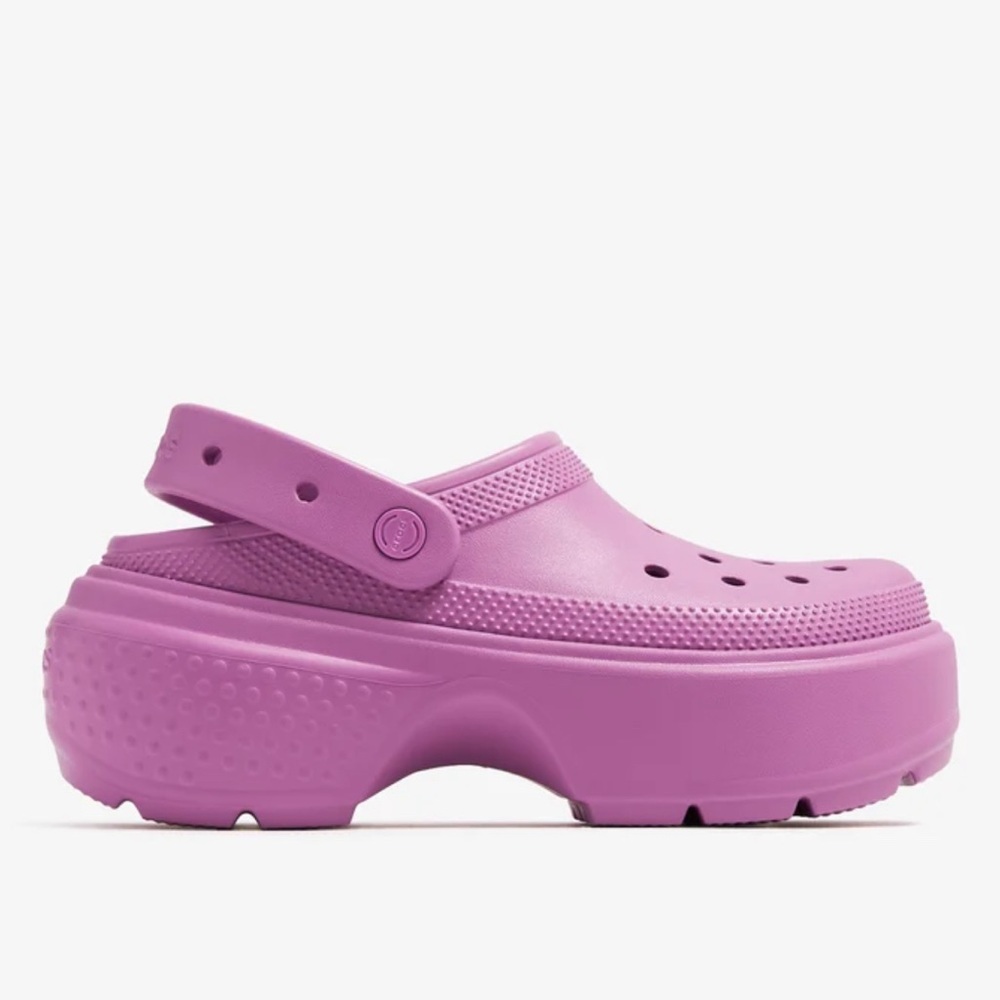 Crocs‎ Womens Stomp Platform Chunky Clog Slip On Shoes Bubble Purple Crush Punk - Picture 3 of 9